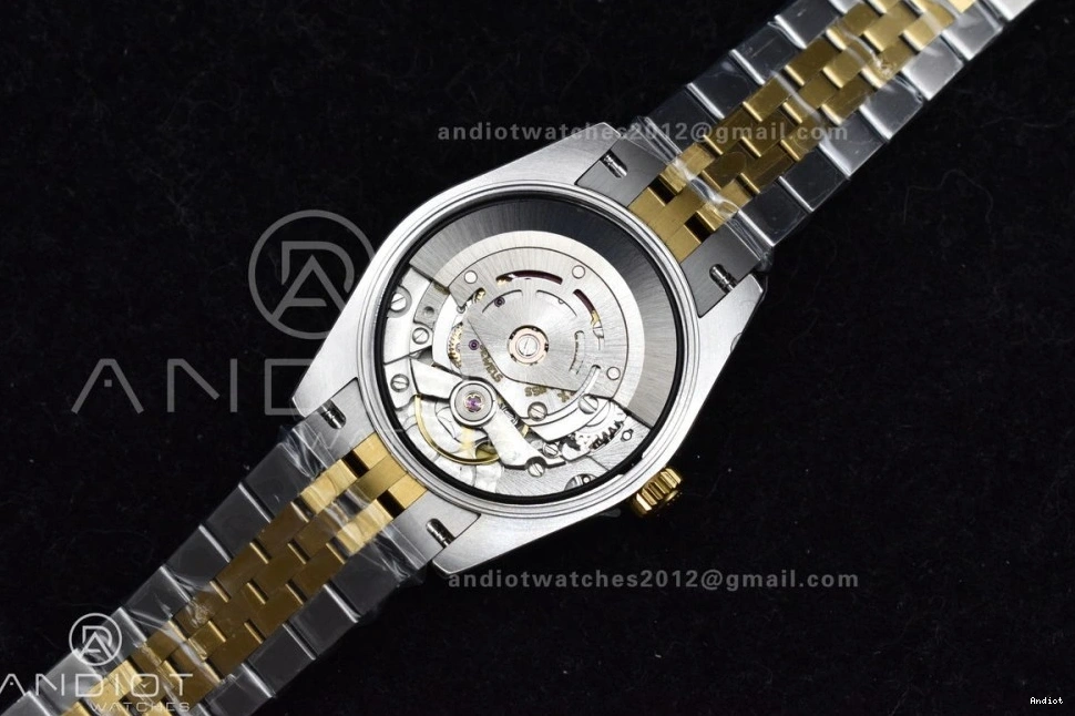 Markers Bracelet DateJust YG 31 316L Steel on GSF Stick 278273 President Ladies Black Dial 0120